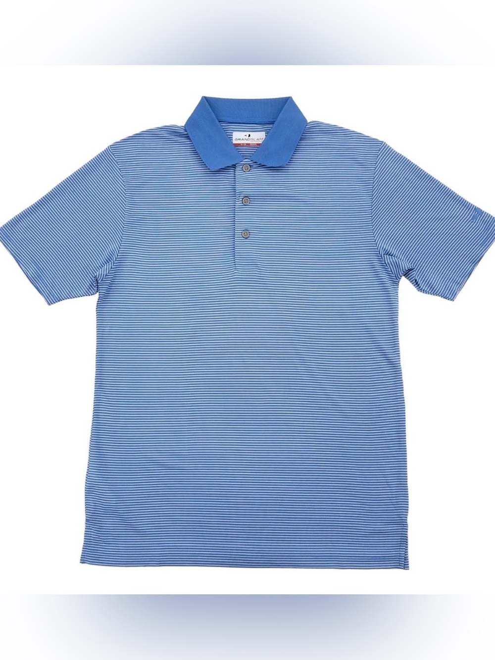 Tee Time! NWT! Grand Slam Performance Sz L Blue Moisture Wicking Polo Athletic